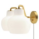 Wall lamps, VL Ring Crown 2 wall lamp, opal glass, White