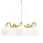 Pendant lamps, VL Ring Crown 5 pendant, opal glass, White