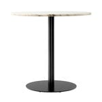 Audo Copenhagen Harbour Column dining table, 80 cm, black base - Estremoz marble