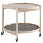 Kitchen carts & trolleys, Bølling tray table 60 cm, oiled beech - stone, Natural