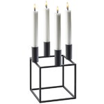 Candleholders, Kubus 4 candleholder, black, Black