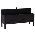 Benches, A Line storage bench, 111 cm, black stained oak, Black