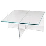 Coffee tables, Cross Plexi coffee table, 80x80, Transparent