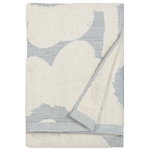 Unikko Jacquard bath towel, off-white - blue Unikko Jacquard bath towel, off-white - blue