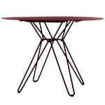 Terassipöydät, Tio ruokapöytä, 100 cm, viininpunainen, Punainen