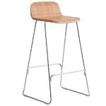 Bar stools & chairs, Just Barstool 75 cm, with back rest, oak - chrome, Natural