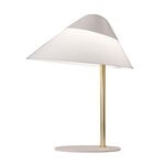 Lampada da tavolo Opala Mini, grigio chiaro - ottone