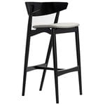 Bar stools & chairs, No 7 bar stool, 75 cm, black - grey Remix 123, Black