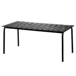 Patio tables, Aligned dining table, 170 x 85 cm, black, Black