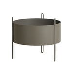 Woud Pidestall planter, medium, taupe