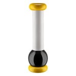 Salt & pepper, Sottsass grinder, large, yellow - black - white, Multicolour