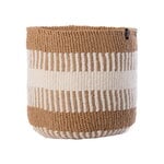 Mifuko Pamba basket, S, white - brown