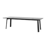 Tables de salle à manger, Table de conférence Alle, 250 x 120 cm, noir, Noir