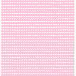 Räsymatto coated fabric, white - pink Räsymatto coated fabric, white - pink