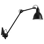 Lampe Gras 222 wall lamp, round shade, black