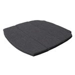 Breeze seat cushion for stackable dining chair, black