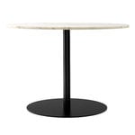 Dining tables, Harbour Column dining table, 105 cm, black base - Estremoz marbl, White