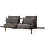 Sofas, Fly SC3 sofa with sidetables, smoked oak - Hot Madison 093, Grey