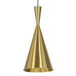 Pendant lamps, Beat Tall LED pendant, brushed brass, Gold