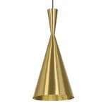 Tom Dixon Beat Tall LED pendant, brushed brass