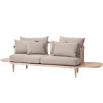 Fly SC3 sofa with sidetables, white oiled oak - Hot Madison 094 Fly SC3 sofa with sidetables, white oiled oak - Hot Madison 094