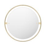 Wandspiegel, Nimbus Spiegel, 60 cm, Messing poliert, Gold