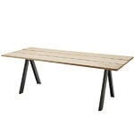 Dining tables, Overlap table, green base, Natural