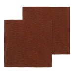 Cloth napkins, Linen napkins, 2 pcs, cinnamon, Brown