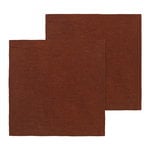 Serviettes de table, Serviettes de table en lin, 2 pièces, cannelle, Marron