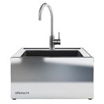 Module sink X, brushed stainless steel