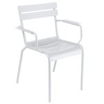 Terassinojatuolit, Luxembourg käsinojallinen tuoli, cotton white, Valkoinen