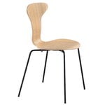 Dining chairs, Munkegaard side chair, oak veneer - black, Natural
