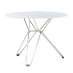 Terassipöydät, Tio pöytä, 60 cm, matala, valkoinen, Valkoinen