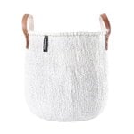 Mifuko Kiondo basket with handles M, white