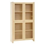 Cabinets, Classic vitrine, reeded glass, 84 x 149 cm, natural, Natural