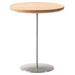 Side & end tables, Pal table, 44 cm, stainless steel - oiled oak, Natural