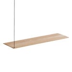 Wall shelves, Stedge 2.0 add-on shelf 80 cm, white pigmented lacquered oak, Natural