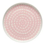 Oiva - Siirtolapuutarha Räsymatto plate 20 cm, white-pink Oiva - Siirtolapuutarha Räsymatto plate 20 cm, white-pink