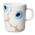 Marimekko Oiva - Unikko mug, 2,5 dl, beige-off white-blue