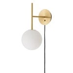 Audo Copenhagen TR Bulb suspended wall lamp, brushed brass - matte opal