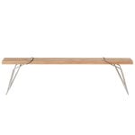 Benches, Bench, 200 cm, stainless steel - Douglas pine, Natural