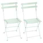 Patio chairs, Bistro Metal chair, 2 pcs, ice mint, Green