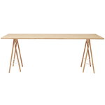 Linear table top, 205 x 88 cm, white oiled oak Linear table top, 205 x 88 cm, white oiled oak