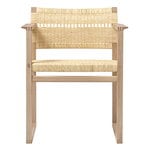 Dining chairs, BM62 armchair, cane wicker - oiled oak, Natural