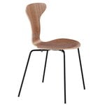 Dining chairs, Munkegaard side chair, walnut veneer - black, Natural