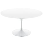 Ruokapöydät, Tulppaani ruokapöytä 120 cm, valkoinen laminaatti, Valkoinen