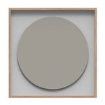 Noticeboards & whiteboards, A01 glassboard, 100 x 100 cm, round, shy, Gray