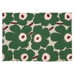 Pieni Unikko tea towel, 2 pcs, beige - green - peach Pieni Unikko tea towel, 2 pcs, beige - green - peach