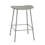 Bar stools & chairs, Fiber counter stool, 65 cm, tube base, dusty green, Green