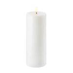 Candles, LED pillar candle 7,8 x 20 cm, nordic white, White